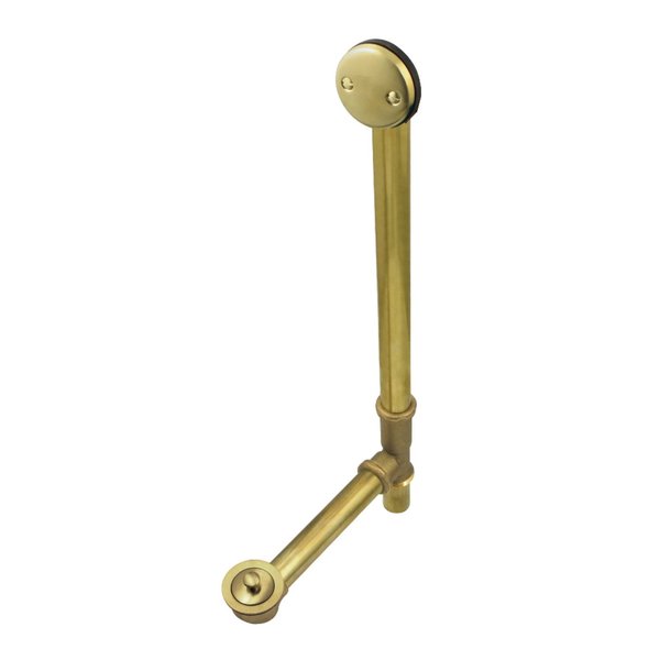 Kingston Brass DLL3167 16-Inch Lift and Lock Tub Waste and Overflow, Brushed Brass DLL3167